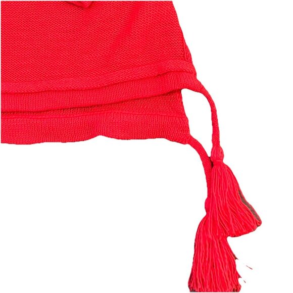 Lilly Pulitzer Women’s Jody V-neck Sweater Size Large Tassels Spicy Coral - Picture 3 of 7